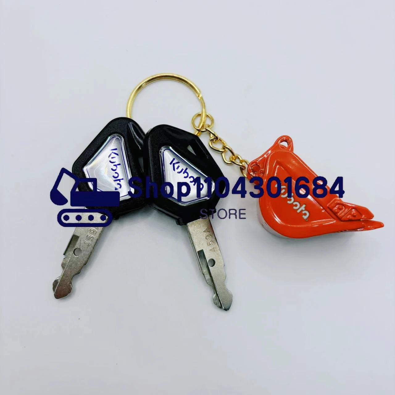 2 Pcs Heavy Equipment 459A Ignition Key for Kubota U15/30/135/155/161/163 Excavator Keychain Key Digger ELI80-0101 RC411-53933