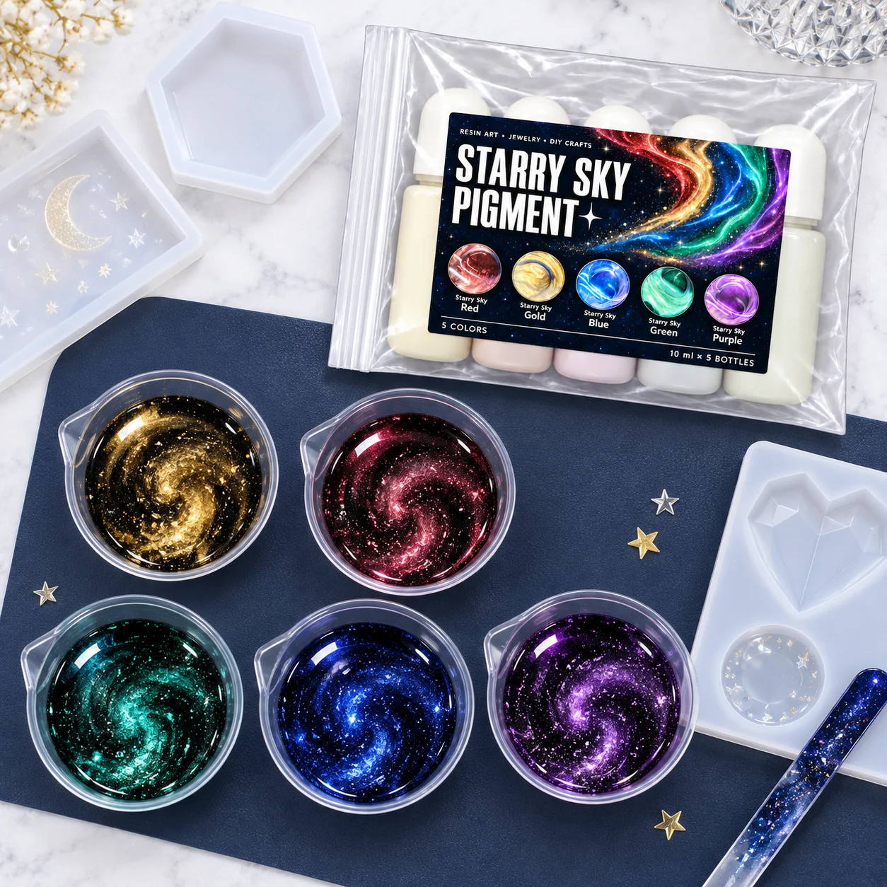 Set di Pigmenti Cielo Stellato - Resin Pigment Set recensione e prezzo