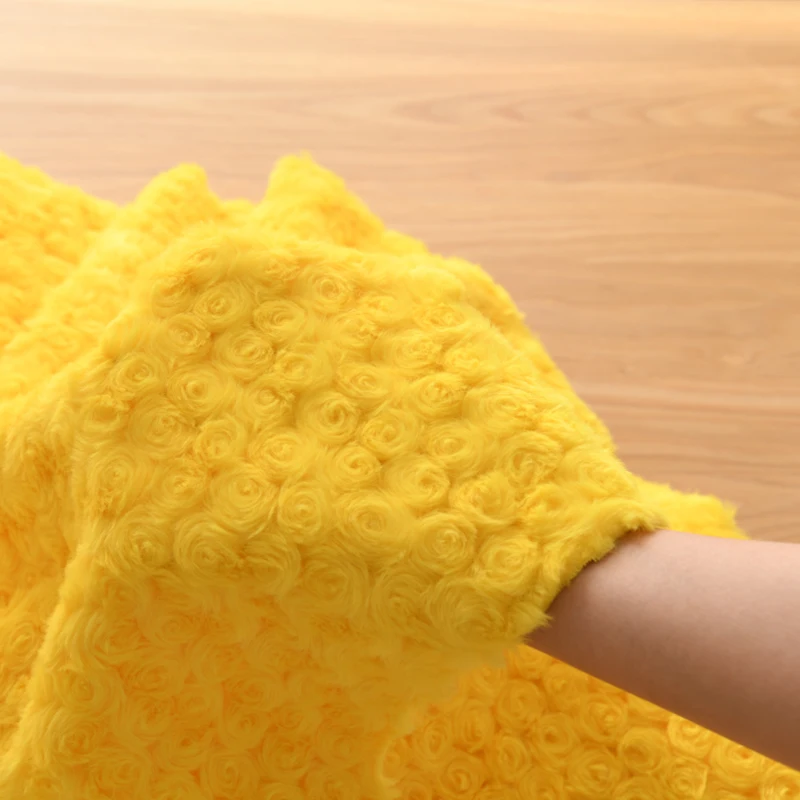 تقليد الأرنب الفراء النسيج روز نمط المخملية نحى أفخم النسيج DIY بها بنفسك الملابس المواد اليدوية ألعاب من القطيفة ديكور المنزل #4