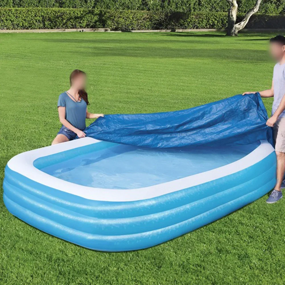 

Rectangle Pool Cover Waterproof PE Foldable Pool Cover For Above Ground Pool Family Pools Covers Outdoor Paddling accessories