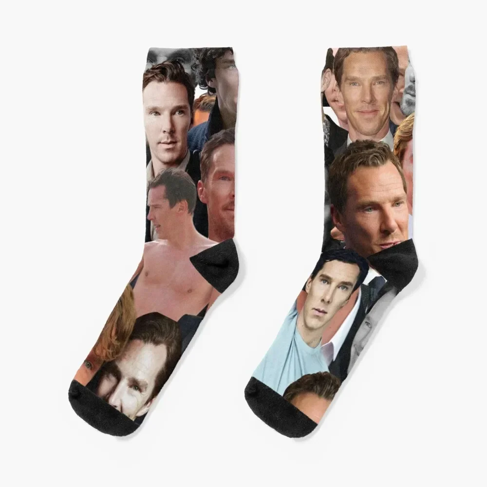 Benedict Cumberbatch photo collage Socks colored funny sock new year Socks For Men Women's