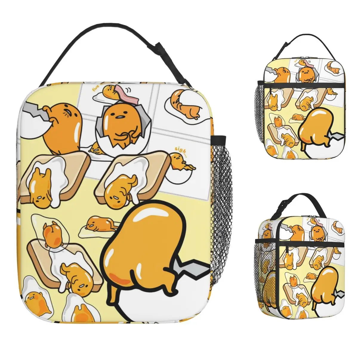 

Lazy Egg Gudetama Сумка для обеда Дорожная коробка для завтрака для унисекс Досуг Графический дизайн Сумки для еды Оксфорд Портативная сумка-холодильник