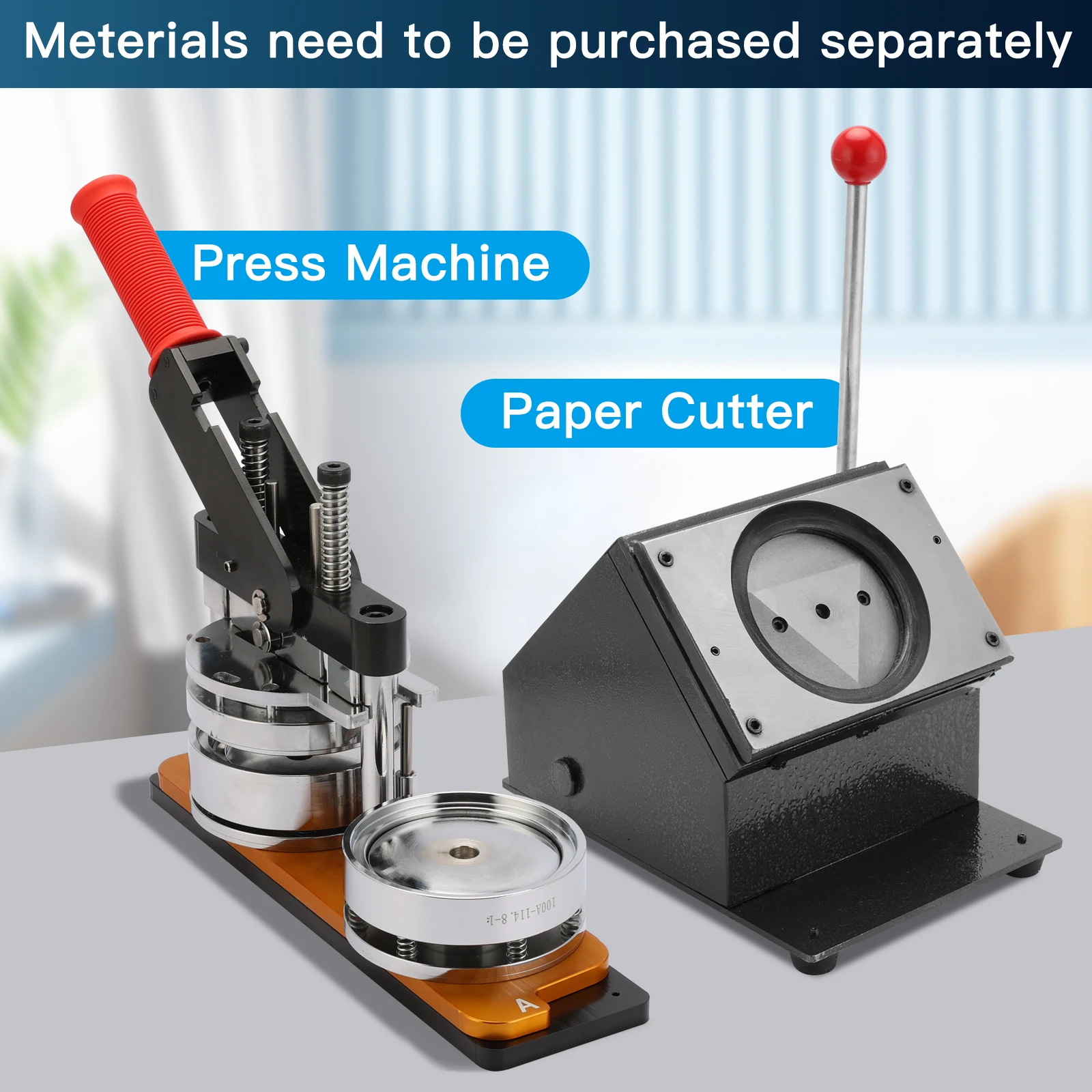 3.93-Inch DIY Button Maker Machine, Magnet Maker Machine, Photo Maker Machine — Can Make Fridge Magnets and Badges