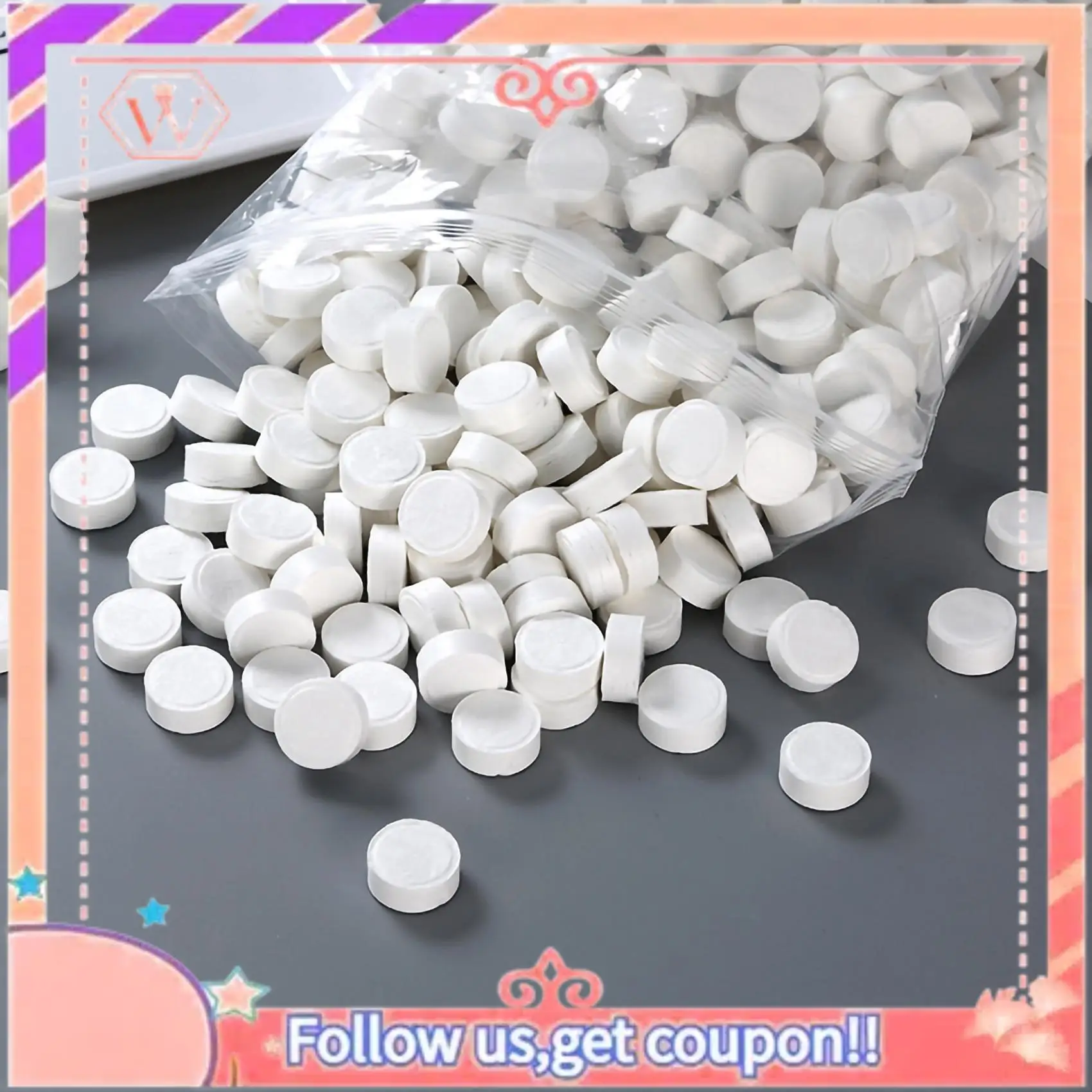 AT84-300 قطعة مناشف مضغوطة محمولة للاستعمال مرة واحدة من القطن المضغوط للسفر والتخييم والمشي لمسافات طويلة #5