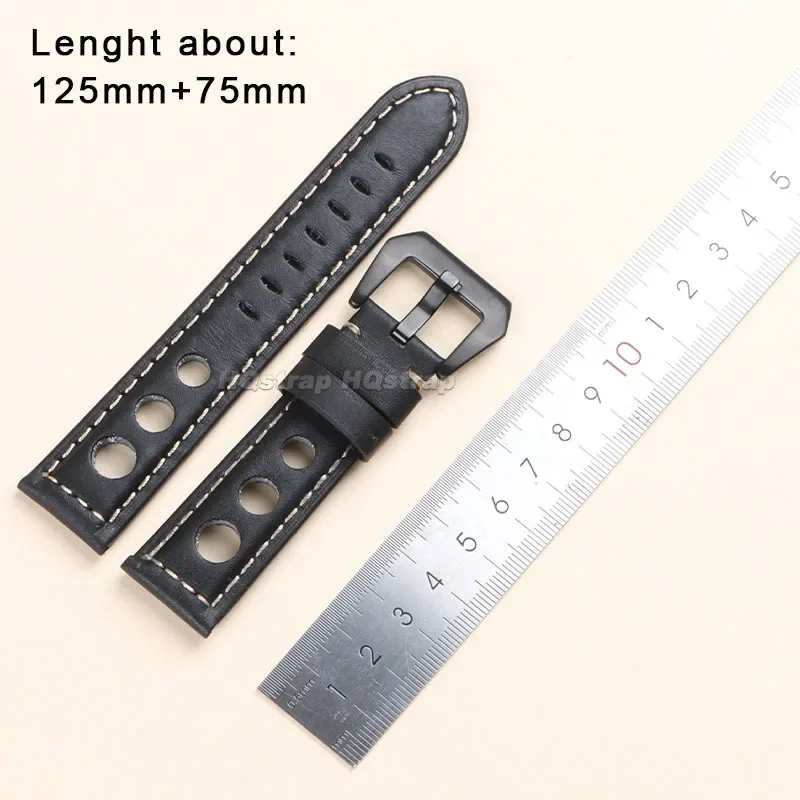 Pulseira de couro vintage 20mm 22mm 24mm pulseira de couro à prova d'água pulseira de liberação rápida pulseiras universais