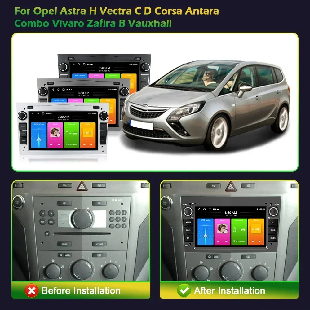 7inch For Opel Astra H Vectra C D Corsa Antara Combo Vivaro Zafira B Vauxhal Car Radio Multimedia 4G BT GPS  CarPlay Screen