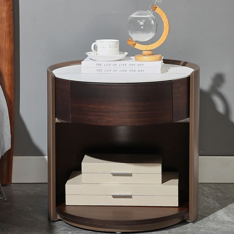 Bedside table Bedroom round simple bedside cabinet