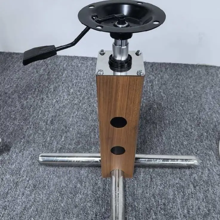 Adjustable roller function, small round table frame, rotating table legs, negotiation small table, simple modern dining table ba