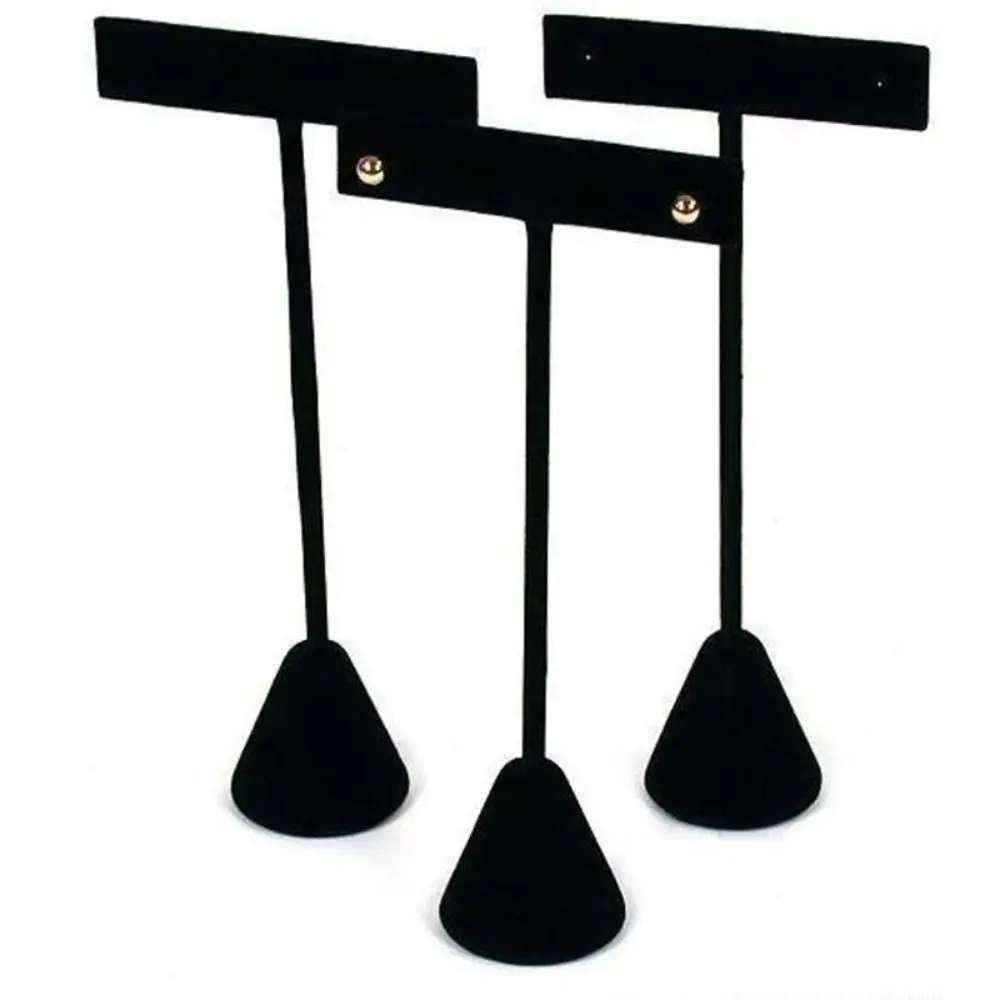

Luxury T-Shape Velvet Earrings Display Rack Exquisite Storage Earrings Holder Ins Ornaments Earrings Display Stand Decoration