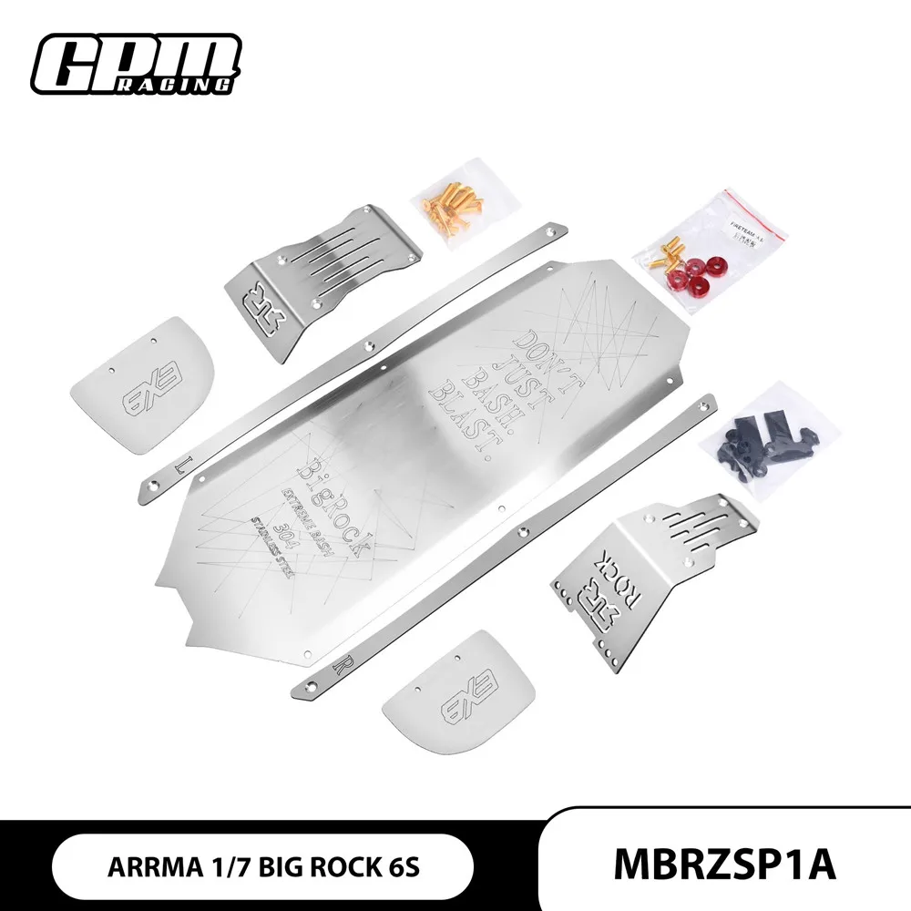 

GPM Stainless Steel Chassis Protection Plate For ARRMA 1/7 Big Rock 6S