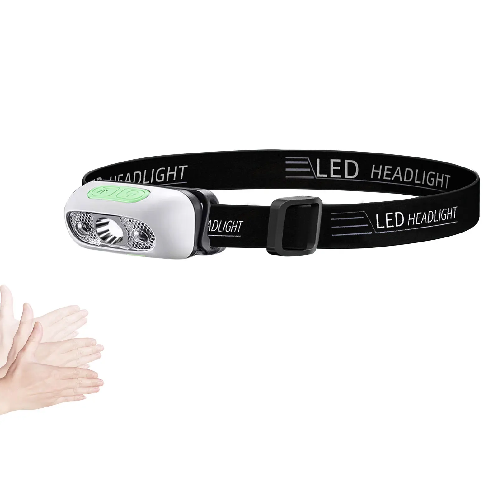 

Sensor LED Headlight USB Built-in Battery Headlamp Outdoor Adventure Head Light White Lamp Flash Torch Riding Fishing Hunting