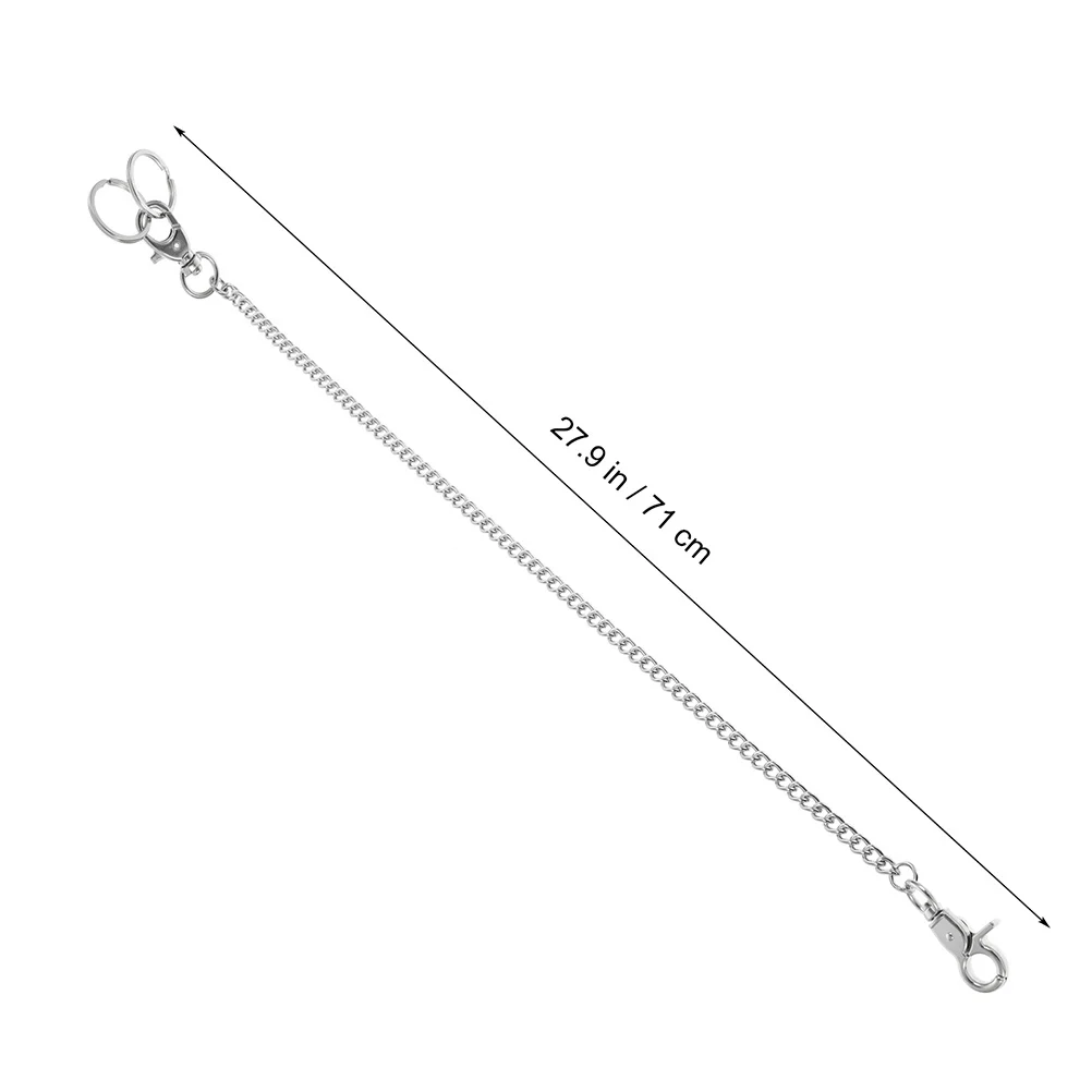 

2pcs Metal Waist Wear-Resistant Decorative Pocket Watch Chains For Jeans Portable Pants Accessories Lightweight Durable Hanging
