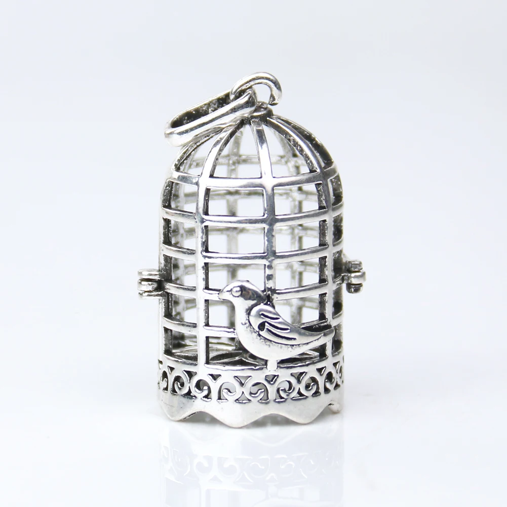 Retro Aroma Diffuser Necklace Birdcage Open Cage Pendant Perfume Essential Oil Aromatherapy Locket Pendant DIY Making Accessorie