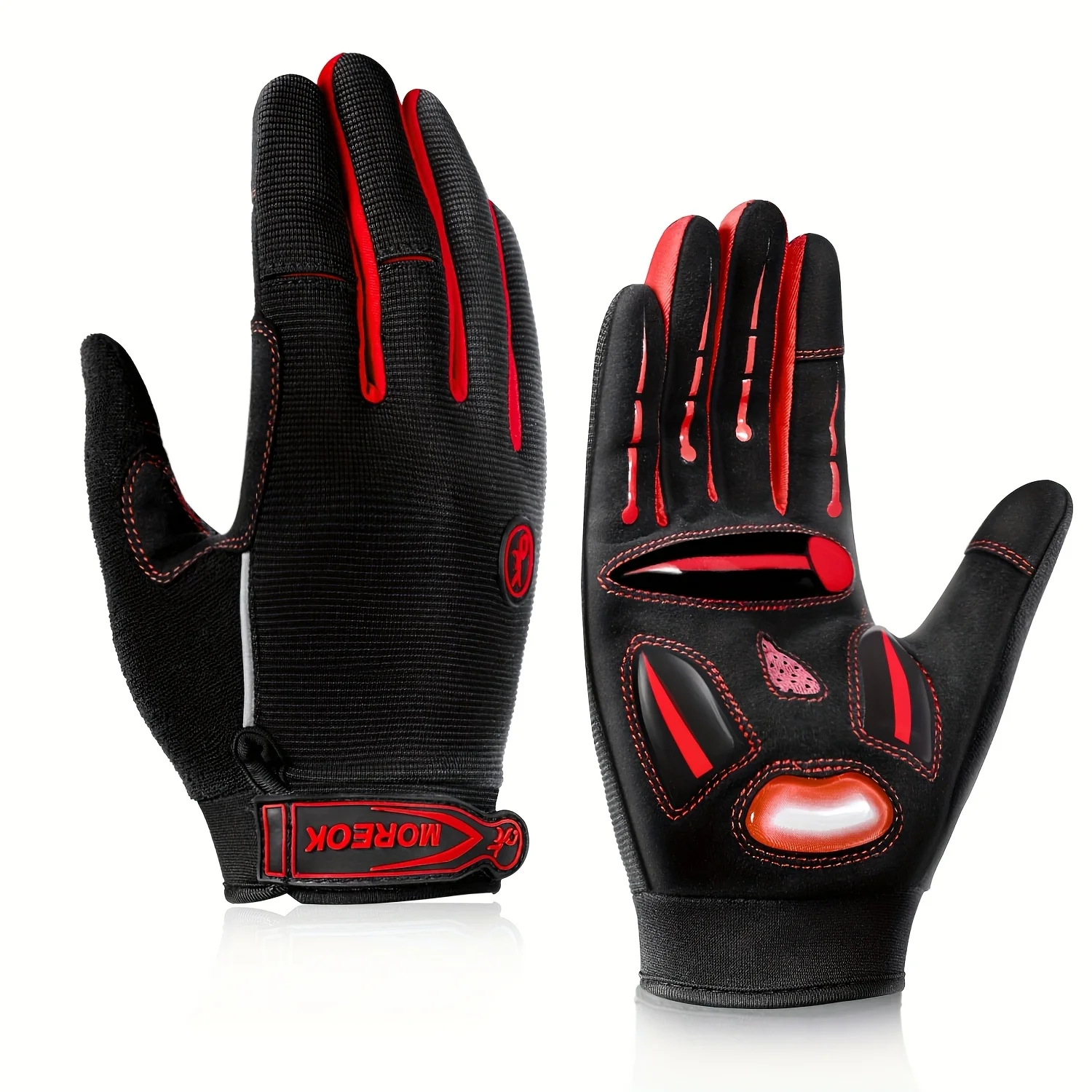 Straßen- und Mountainbike-Handschuhe für Herren und Damen mit Touchscreen-Funktion, reflektierendes Vollfinger-Design für Radfahren im Freien