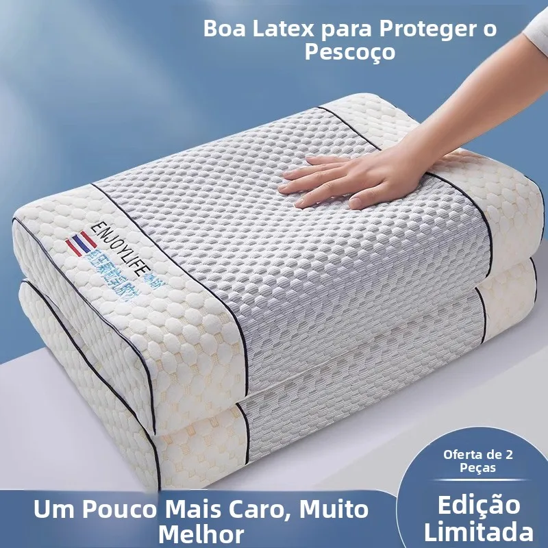natural-latex-pillow-sleep-aid-sun-protection-sleeve-cover-neck-support-pillow-core-silicone-rubber-student-dormitory-single