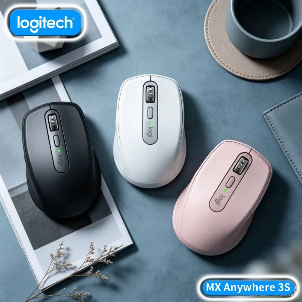 Productivity MX Anywhere 3S - 8000 DPI, MagSpeed Scroll, 3-Device Connect, Perfect for Book Launch Presentation & Office
