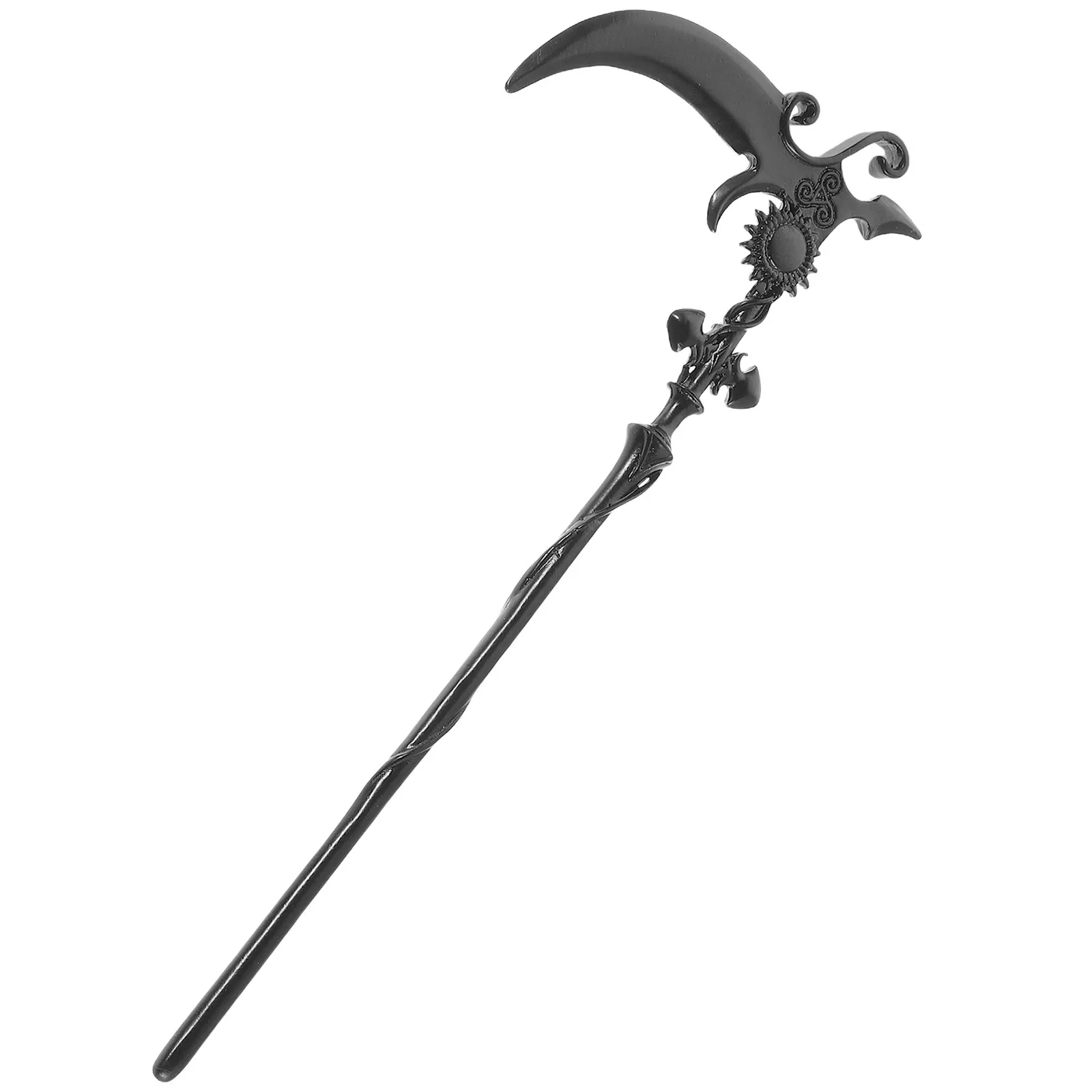 2Pcs Metal Hairpin Sunflower Reaper Scythe Hair Chopsticks Vintage Gothic Hair Accessories Halloween Cosplay Festival