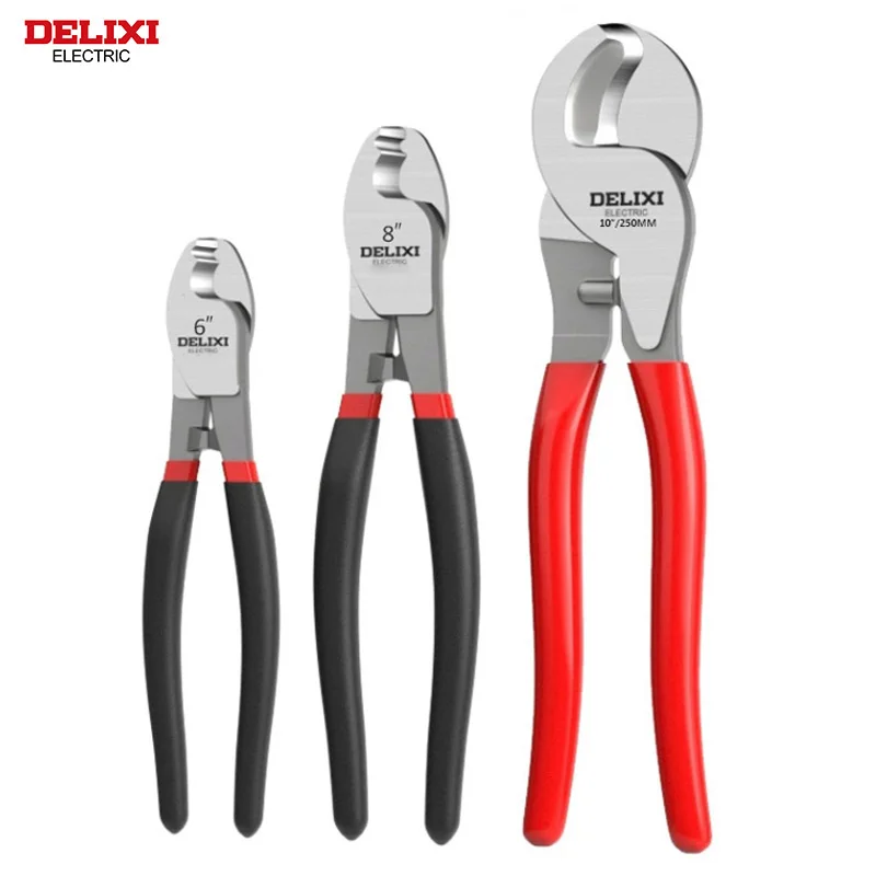 DELIXI ELECTRIC Cable Cutter ,Wire Stripper Pliers，Chromium Vanadium Steel Forging，Used to Sharp Cutting Cables and Strip Wires