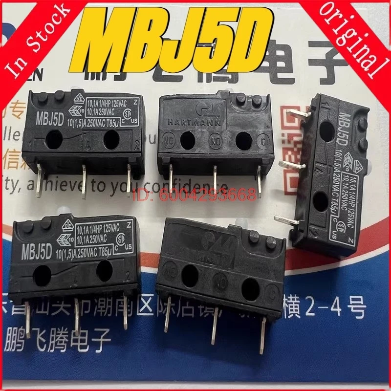 （New）1pcs/lot 100% original genuine:MBJ5D micro switch stroke limit reset button 10.1A 3-pinGood