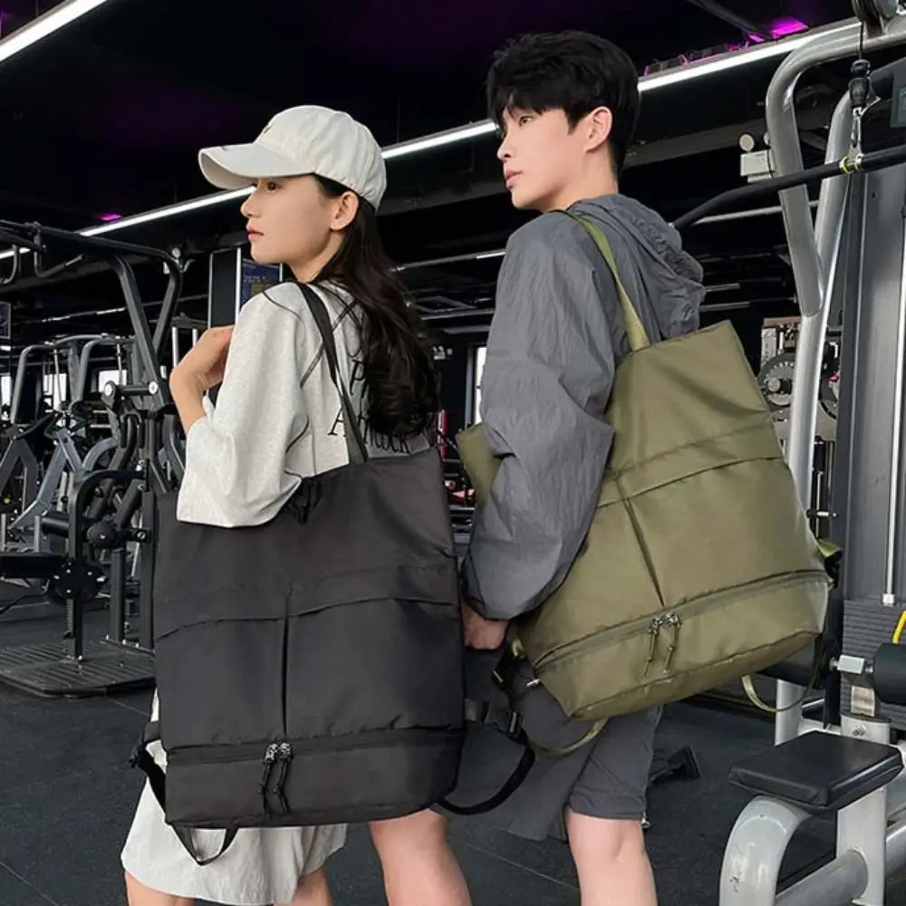 حقيبة ظهر قابلة للطي من قماش أكسفورد مقاومة للماء بسعة كبيرة حقيبة كتف للياقة البدنية حقيبة يد محمولة لطلاب المدارس حقيبة ظهر للنساء