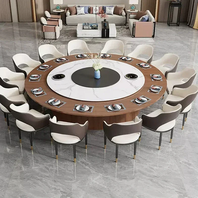 Round Wooden Dining Table Corner Console Restaurant Console Dining Table Dressing Complete Mesa Para Cocina Modern Furniture