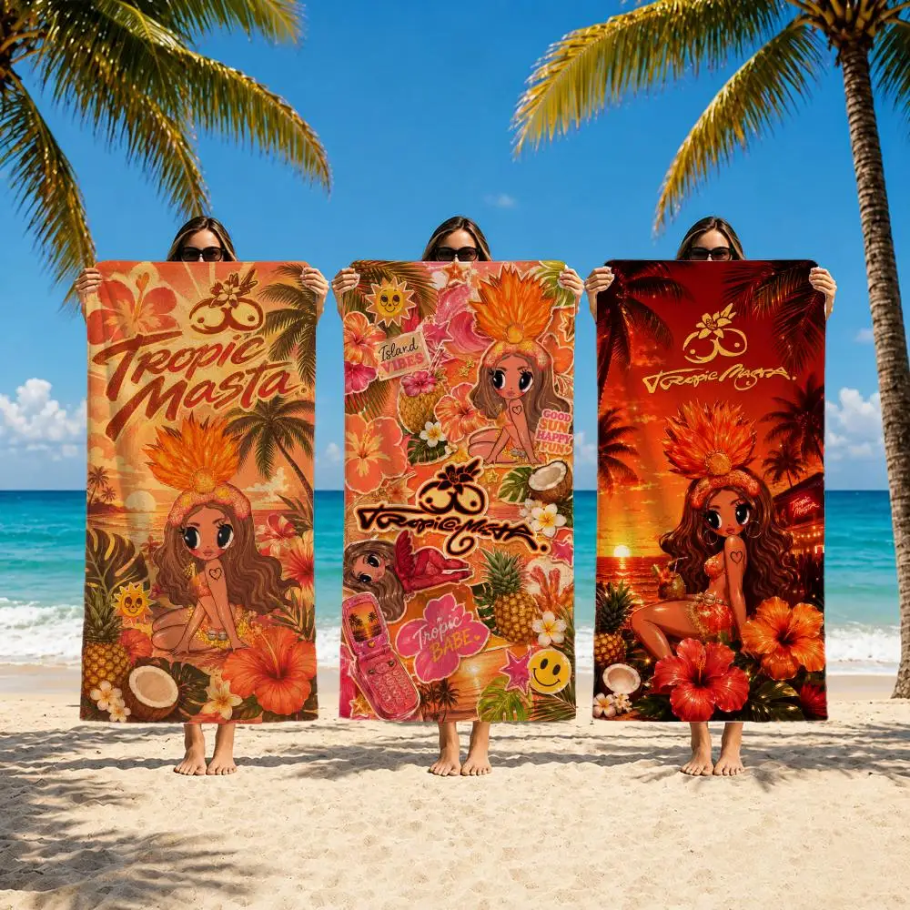 Album K-KAROL G Tropicoqueta Towel Towel beach towel, quick drying absorbent bath towel for Swim,Gym,Camping,Outdoor hot