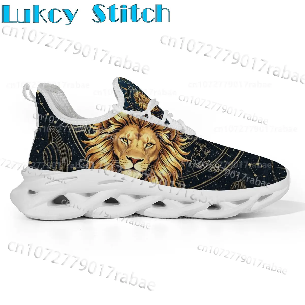 New Model Adult Walking Trainers Unisex Lion 3D Printing Non-Slip Wear-Resistant Low Top Sneakers Suitable Outdoor Activities