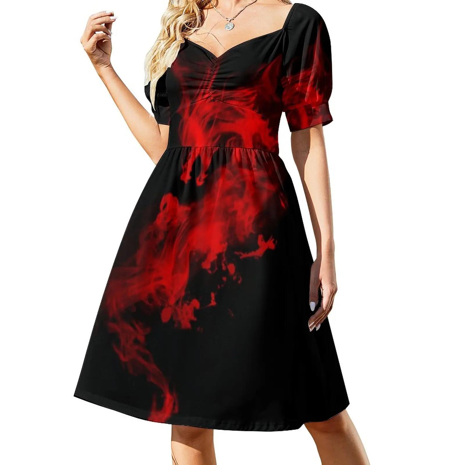 

red smoky dragon Dress Dress vintage elegant dresses for women beach dress Dress woman