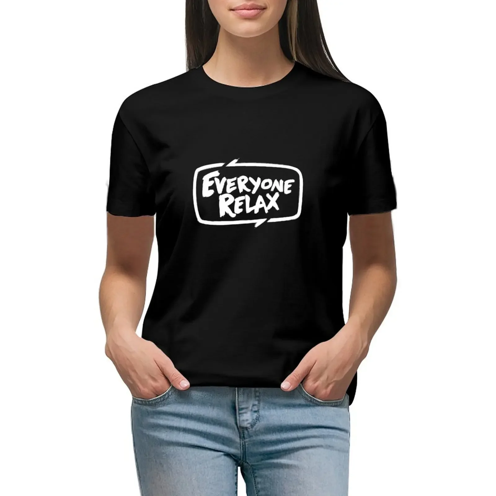 TOFOP - Everyone Relax (white) T-Shirt sports fans heavyweights new edition Woman clothing