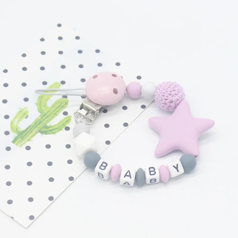 ใหม่1PCS ซิลิโคน Dummy Clip เด็กทารกสายคล้องยางกัด Pacifier ผู้ถือโซ่