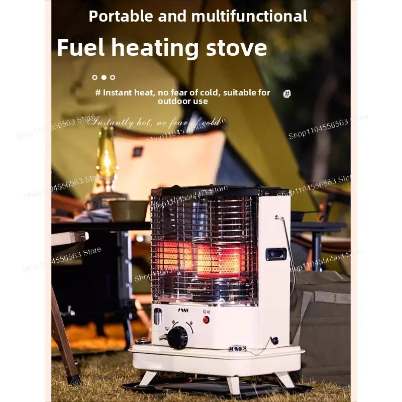 Portable Gas-Oil Heater for Outdoor Camping Tents, No Electricity Needed, Dual-Use for Indoor Heating & Boiling Water