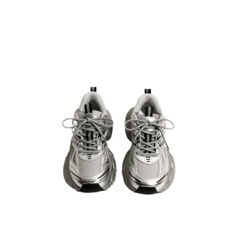 

Summer 2025 Women's New Silver Daddy Shoes Popular Breathable Shoes Thick-soled Versatile Casual Lightweight Sneakers for women