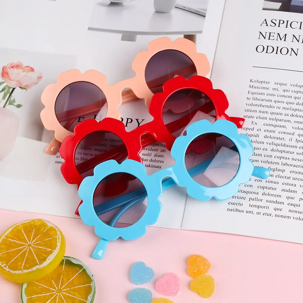 Fashion Flower Shape Children Sunglasses Vintage Round Sun Glasses Boys Girls Cute Baby Children UV400 Sport Eyewear Sunglasses