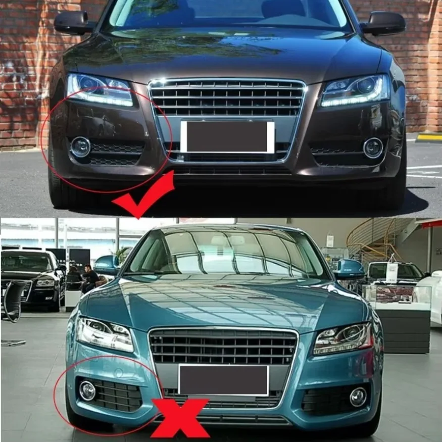 Front Bumper Fog Light Grille Shell Cover Replacement for Audi A5 Coupe/Sportback 2008-2011 A5 with S-Line 2008-2012 8T0807681