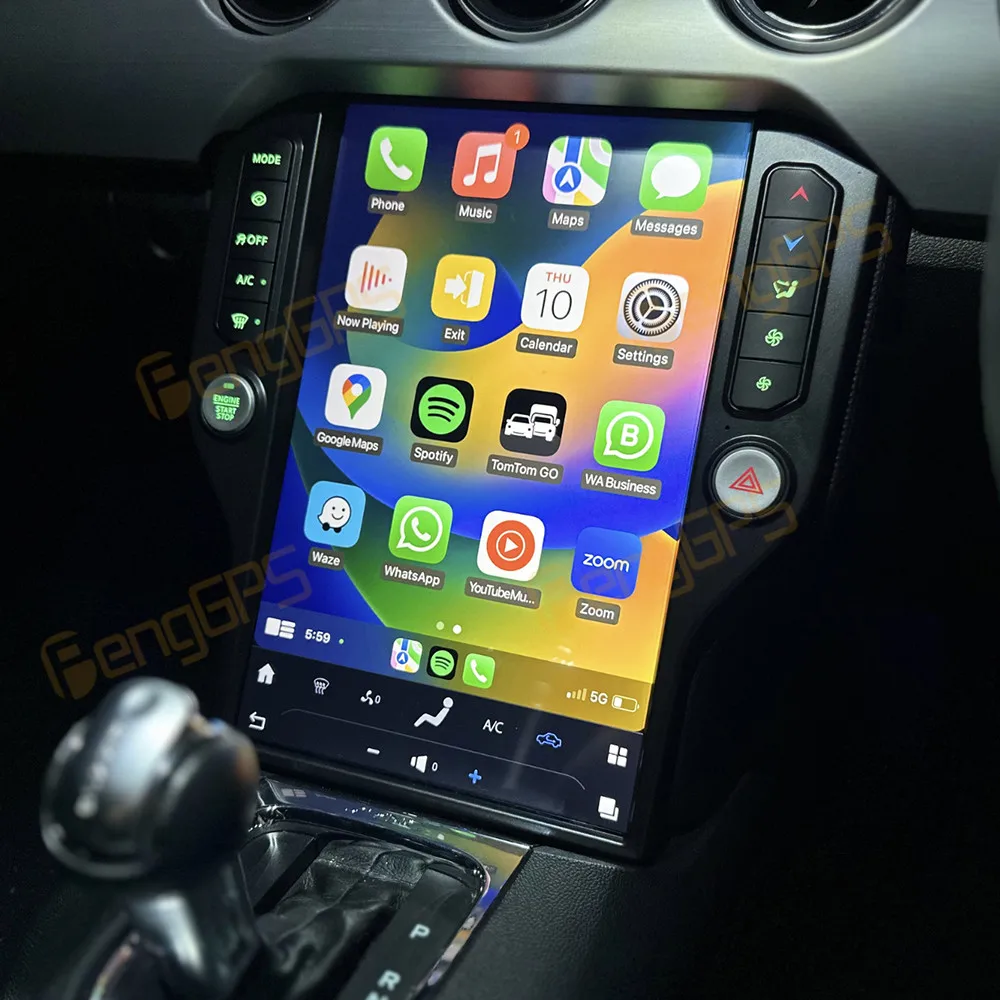 14.5 Inch Android 13 CarPlay Car Radio For Ford Mustang 2015-2023 Touch Screen Multimedia Player GPS Navigation Head Unit DSP