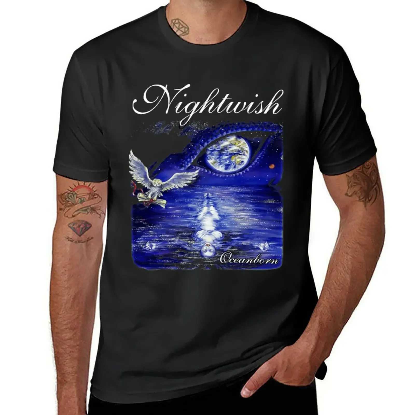 

Nightwish Ocean Bornfloor Jansen T-Shirt summer tops basketball graphic tees luxury clothes men