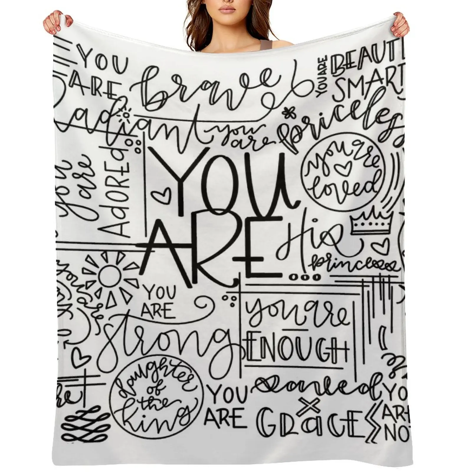 

You Are Enough tapestry Throw Blanket sofa bed Flannels Summer For Sofa Thin Blankets