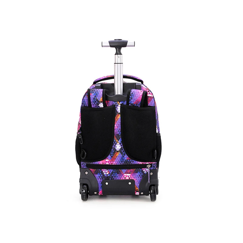 18 inch School backpack For Teenagers Trolley bag With wheels Kids Wheeled backpack Children School Bag Rolling Backpack