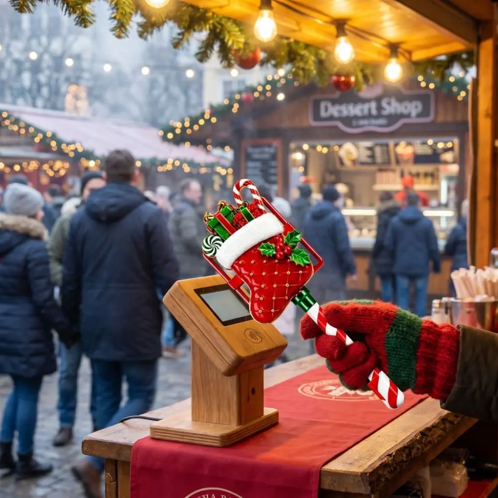 Creative Christmas Payment Magic Wand Portable Convenient Checkout Contactless Payment Sleeve Novelty Christmas Tree
