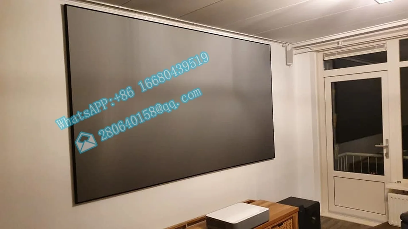 TELON 2022 vendita calda CBSP portatile 120 pollici ALR UST schermo del proiettore a telaio fisso proiezione Laser 4k