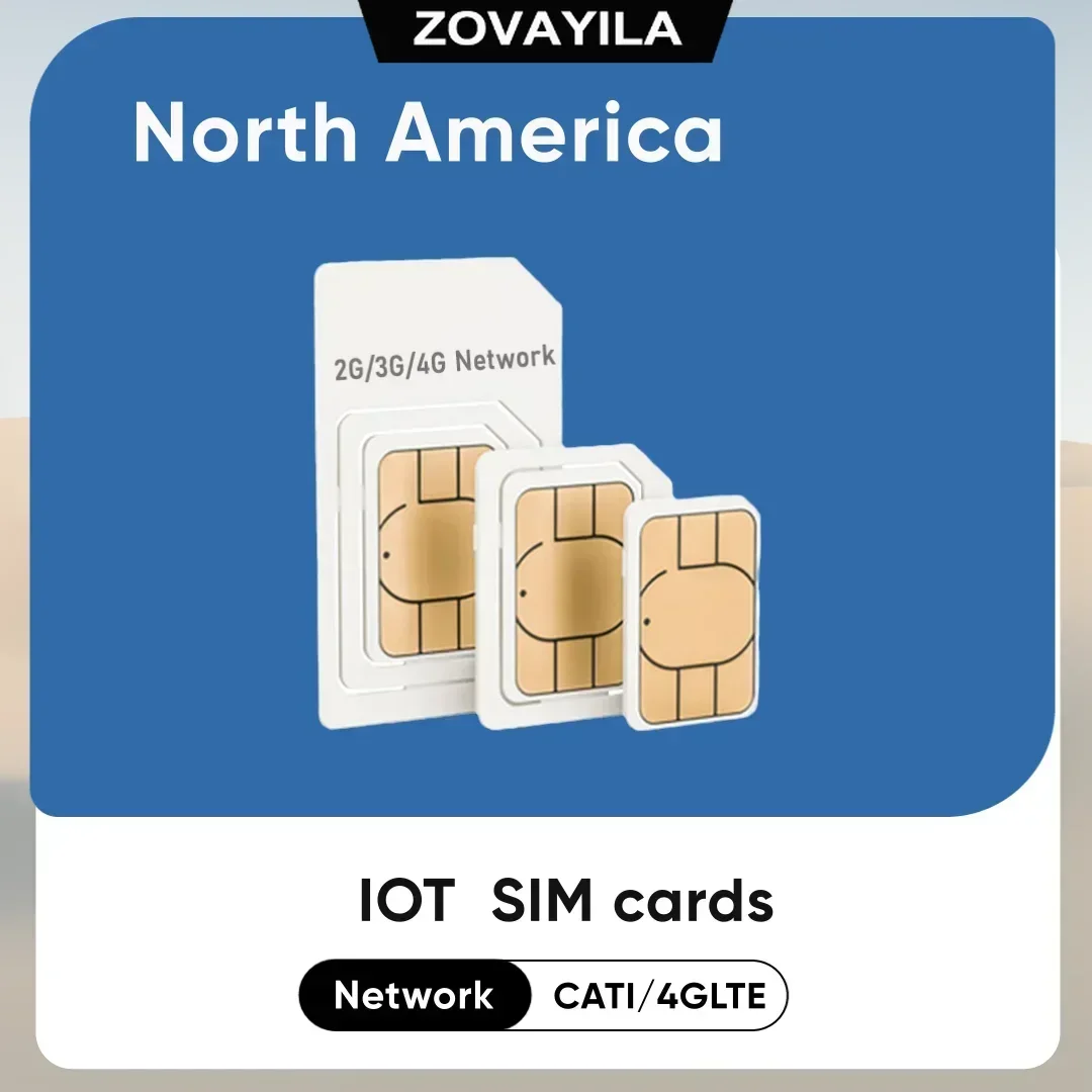 Câmera de vigilância universal desbloqueada, 4G, CAT1, cartão SIM de 6 GB, dispositivos IoT, dados de alta velocidade, cartão SIM LTE, sem contrato