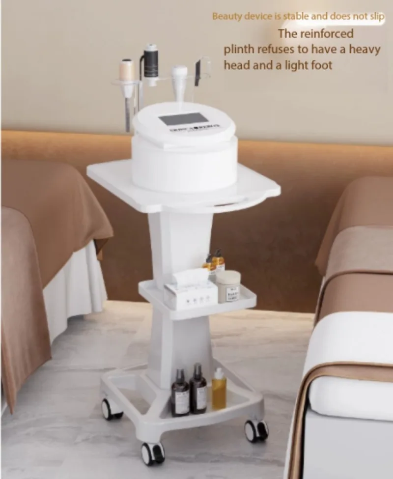 Beauty Instrument Trolley, Thickened Multi Layer Mobile Storage Stand With Special Base For Desktop Small Bubble Facial Machine