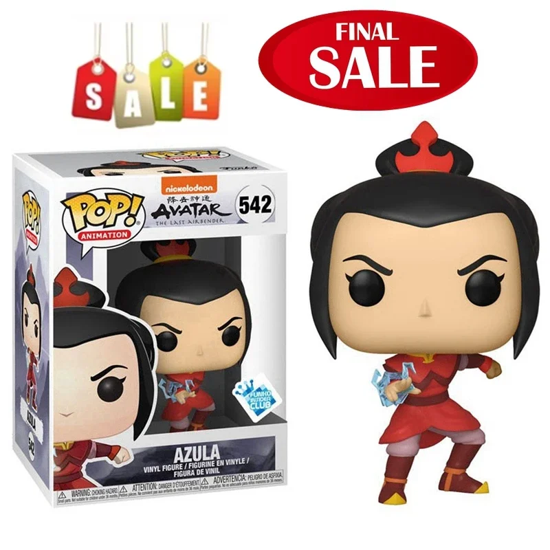 Серия Аватара Funko POP The Last Airbender Анимация Азула # 542 Эксклюзивная виниловая фигурка, коллекция моделей игрушек