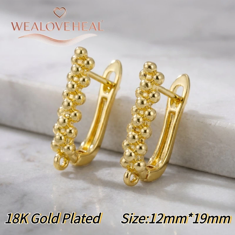 schmuckherstellung zubehör，18K vergoldeter Messing-Ohrringhaken mit Mikro-Zirkonia-Besatz und offenem Öhrchen für handgefertigten DIY-Schmuck, Zubehör und Schmuckkomponenten – Detail 28