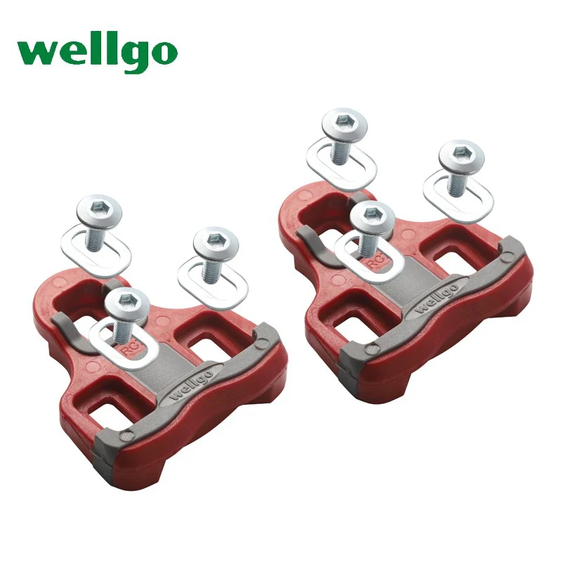 Wellgo RC7 Road Pedal Cleats 6°/0° Repair parts Self-Locking Pedal pad Anti-Slip Cleats 82g Ultralight Bicycle Accessories