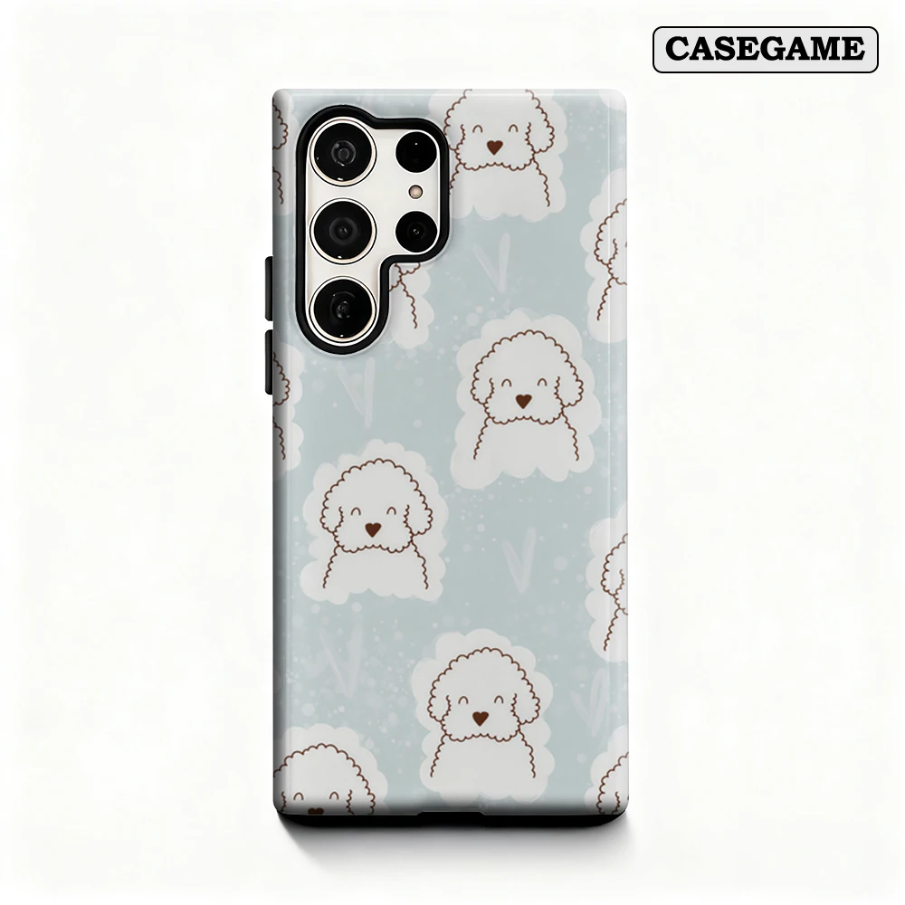 حافظة هاتف بودل بيضاء غريبة الأطوار لهاتف سامسونج جالاكسي S25 Ultra S24 S23 Ultra Plus غطاء خلفي بطبقة مزدوجة مقاوم للصدمات