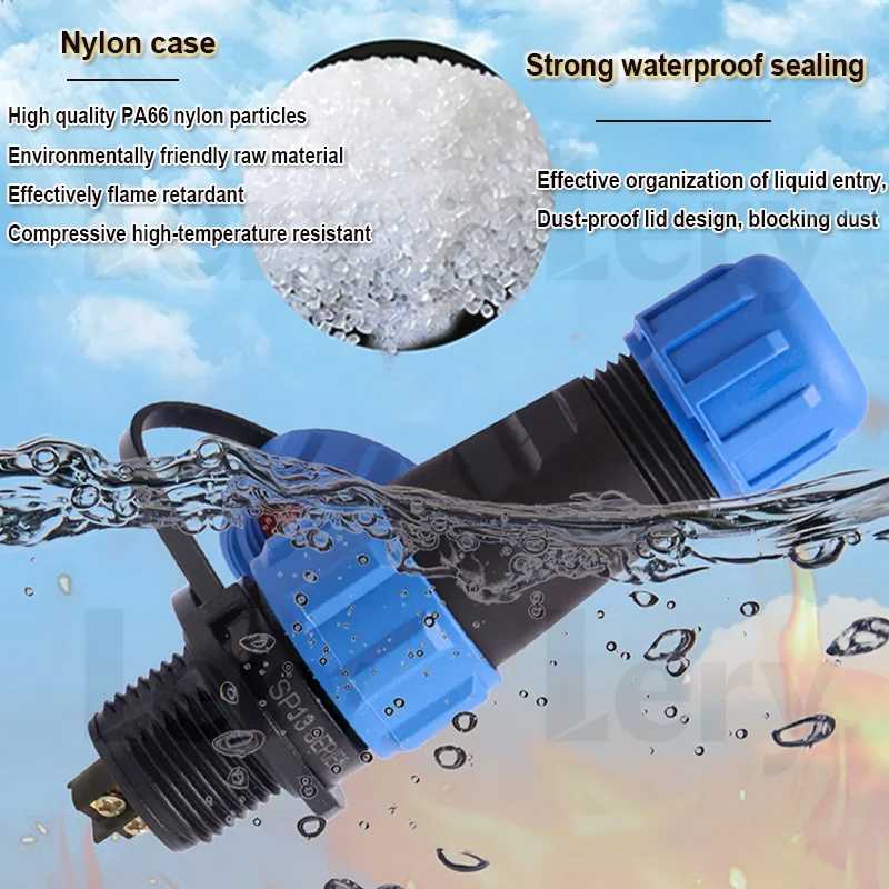 1 Set SP13-17-21 Solder Free ScrewType Aviation Male+Female Docking Plug Socket 2/3/4/5/6-Core Rear Nut  Cable Connector