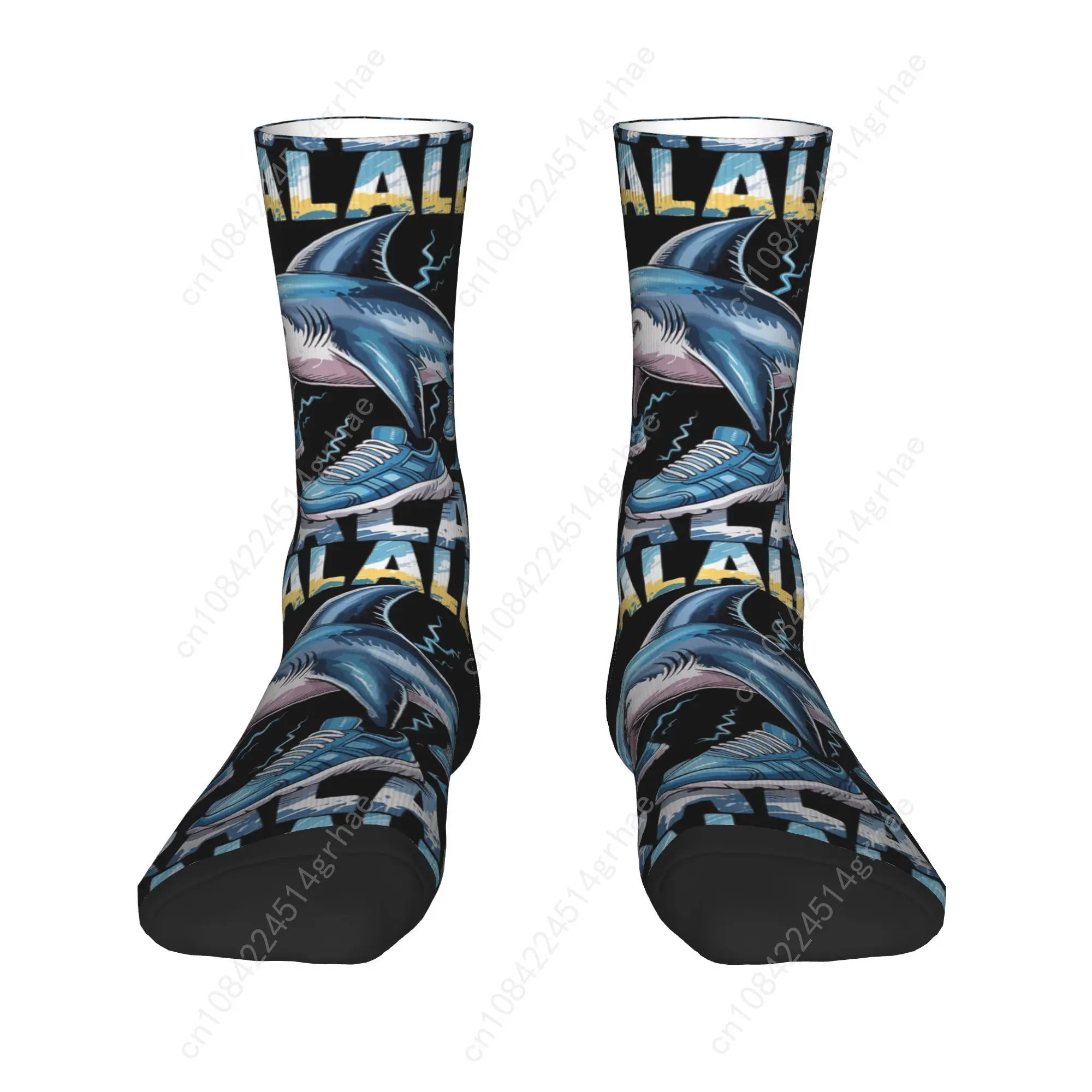 Tralalero tralala italiano cérebro podridão italiano brainrot meme meias masculinas meias casuais inverno ciclismo antiderrapante design meias