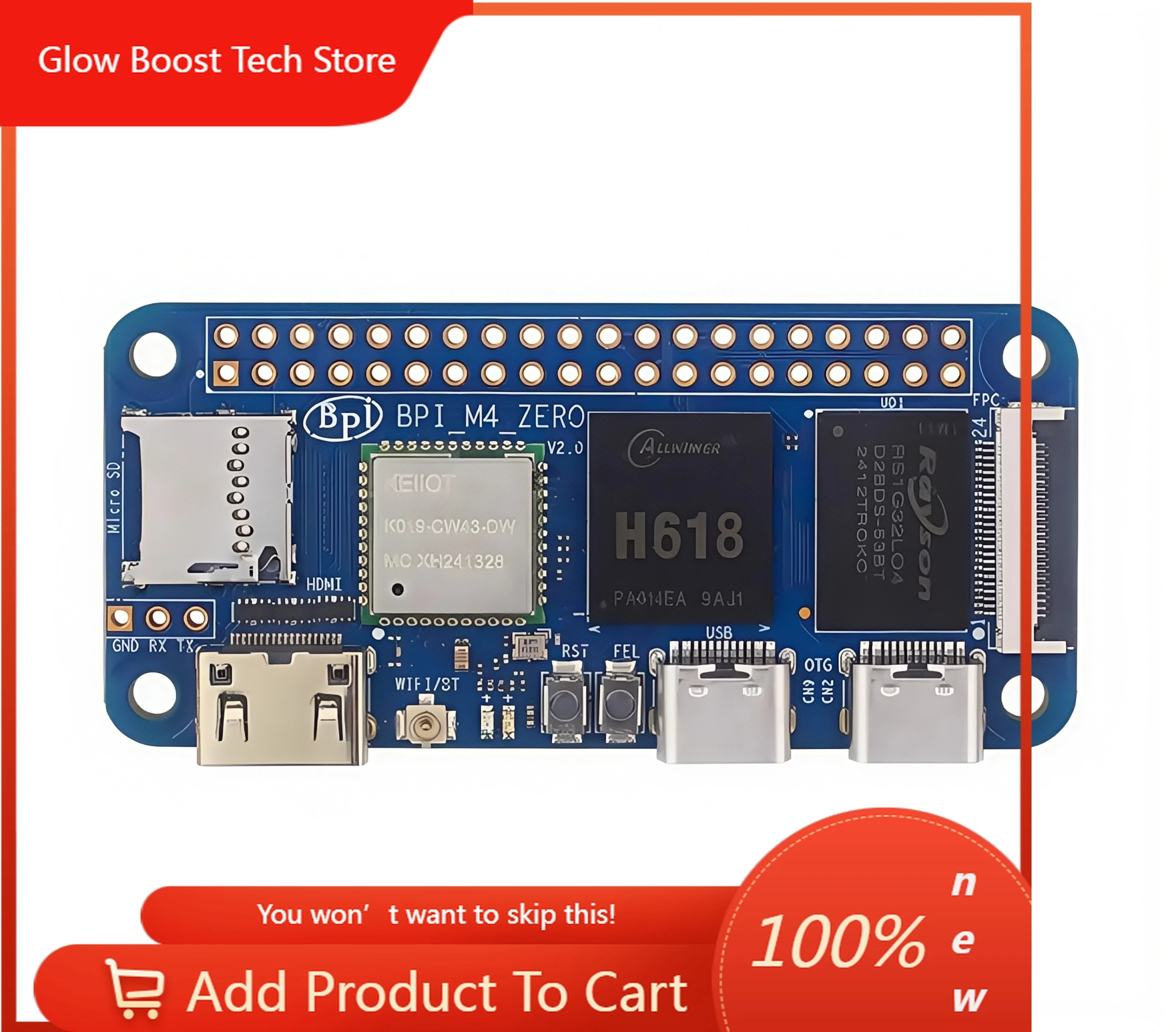 

Плата разработки NYBanana Pi BPi-M4 Zero 2ГБ+8ГБ 4ГБ+32ГБ, одноплатный компьютер