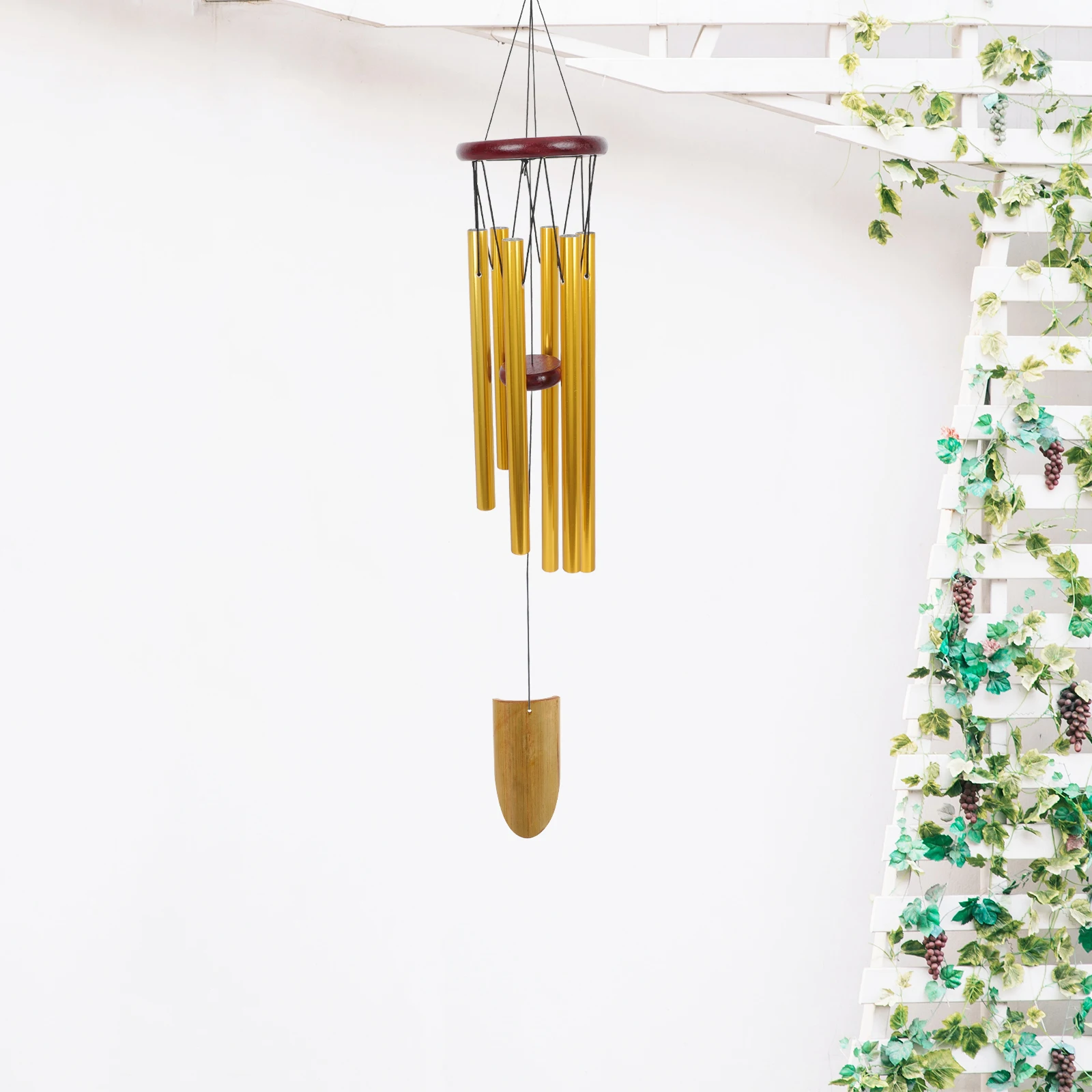 

4 Pcs Bamboo Windchime Pieces for DIY Crafts Home Garden Decor Wind Chimes Pendant Outside Supplies Making Materials
